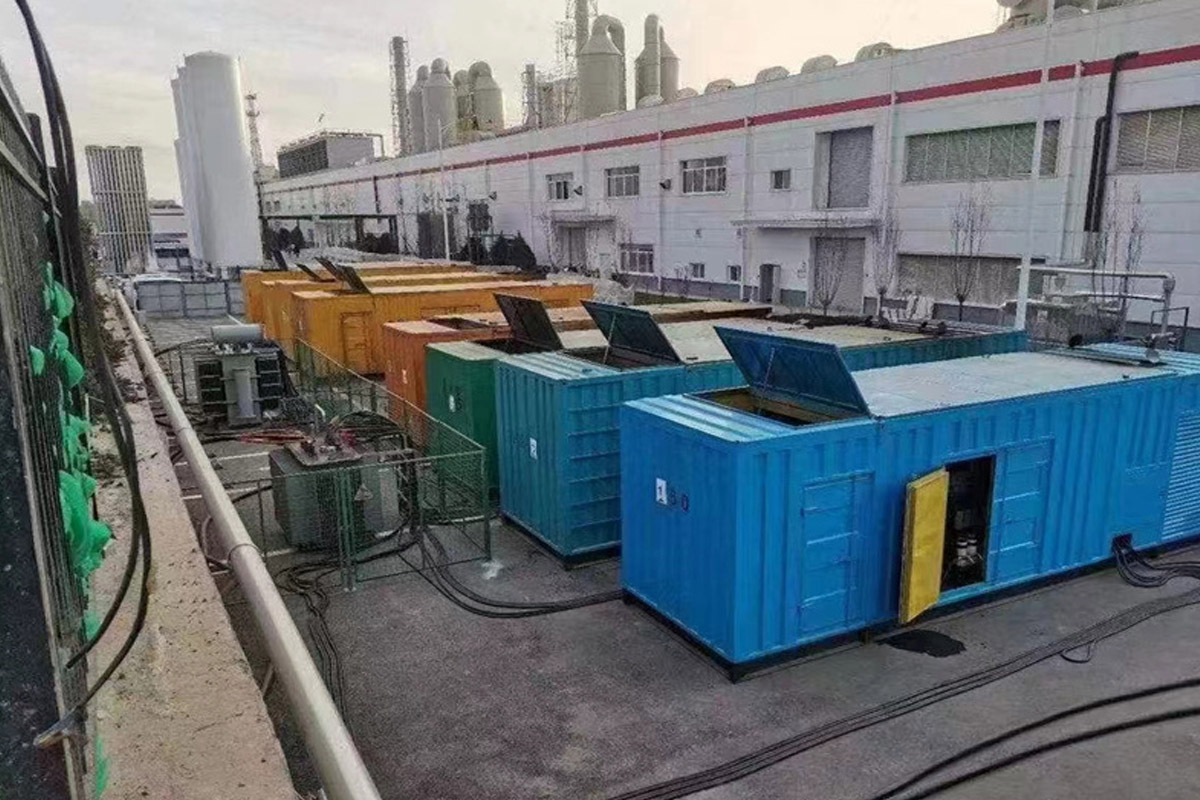 老边发电机租赁施工现场